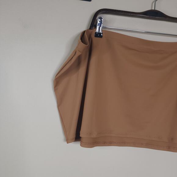 Skims Recycled Swim Micro Mini Skirt in Almond Size 4X - Picture 3 of 5